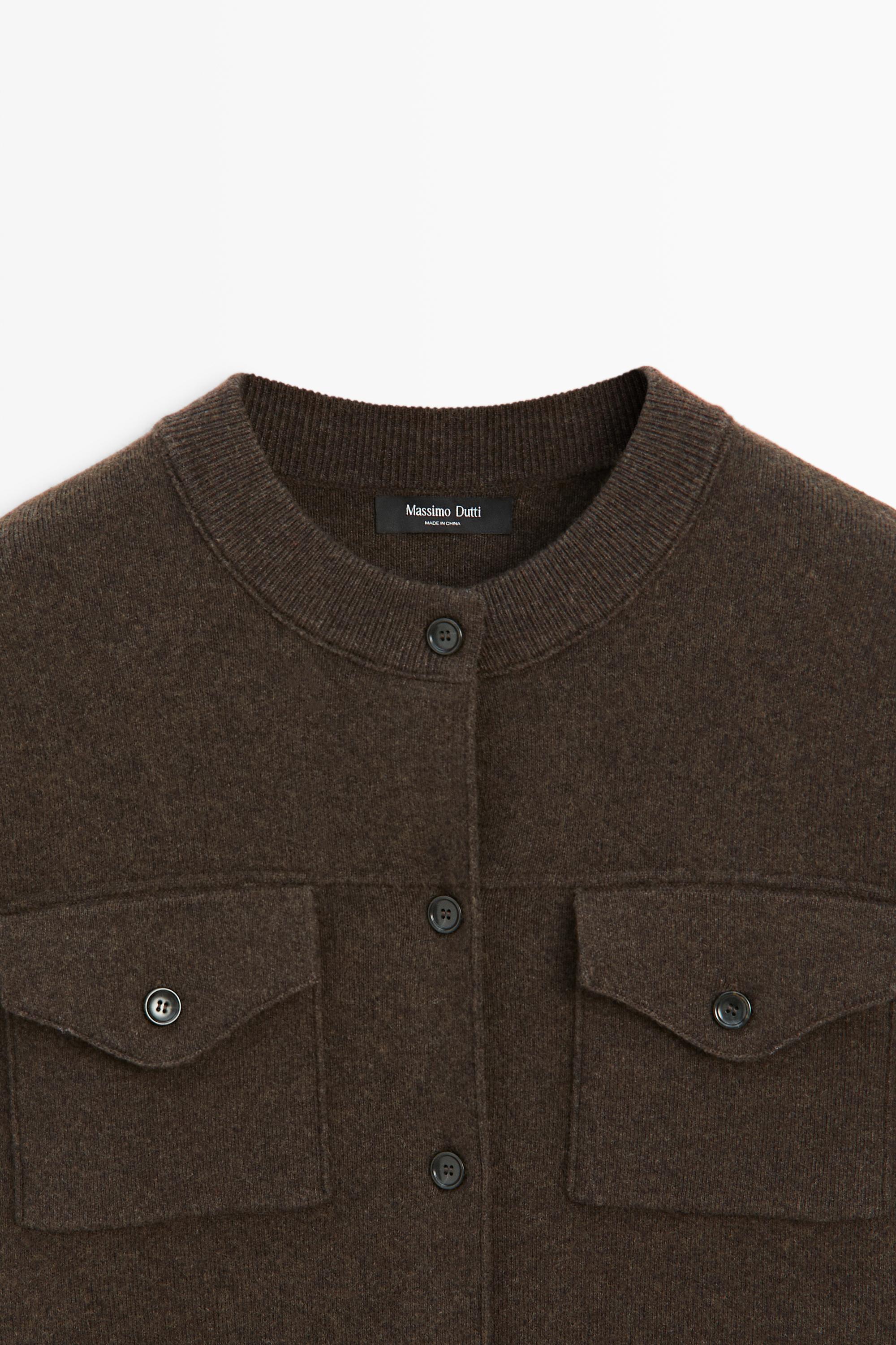 Short sleeve knit cardigan with pockets